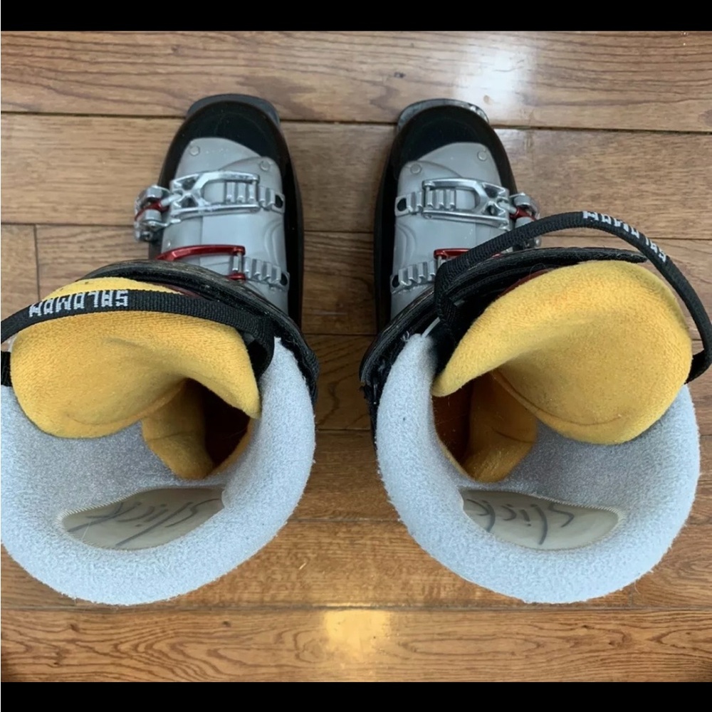 Black, Red and Silver Performance Ski Boots
